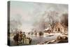 Winter Scene-Andries Vermeulen-Stretched Canvas