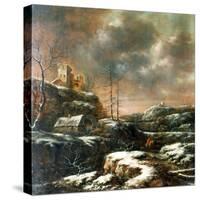 Winter Scene-Claes Molenaer-Stretched Canvas