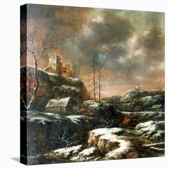 Winter Scene-Claes Molenaer-Stretched Canvas