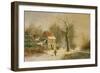 Winter Scene-Jacob Jan Coenraad Spohler-Framed Giclee Print