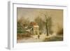 Winter Scene-Jacob Jan Coenraad Spohler-Framed Giclee Print