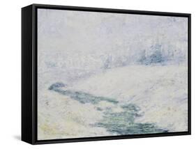 Winter Scene-John Henry Twachtman-Framed Stretched Canvas