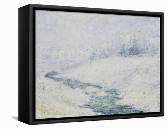 Winter Scene-John Henry Twachtman-Framed Stretched Canvas