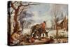 Winter Scene-Willem Van The Elder Herp-Stretched Canvas
