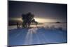 Winter Scenery at Sundown, Triebtal, Vogtland, Saxony, Germany-Falk Hermann-Mounted Photographic Print