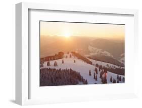 Winter scenery on the Belchen, Black Forest, Baden-Wurttemberg, Germany-Markus Lange-Framed Photographic Print