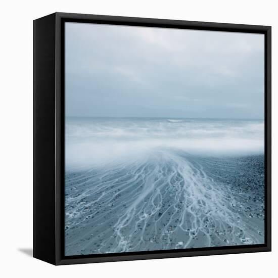 Winter Seascape-David Baker-Framed Stretched Canvas