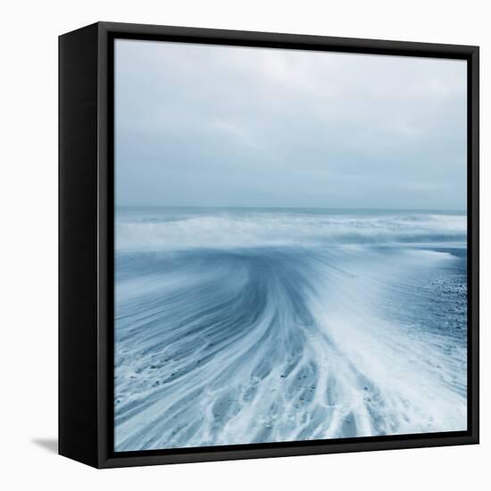 Winter Seascape-David Baker-Framed Stretched Canvas