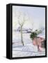 Winter Sheds-Timothy Easton-Framed Stretched Canvas