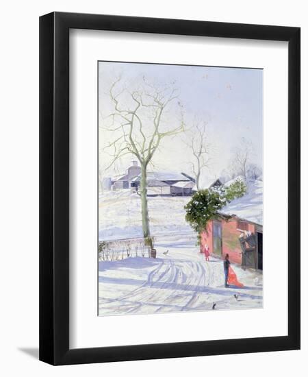 Winter Sheds-Timothy Easton-Framed Giclee Print