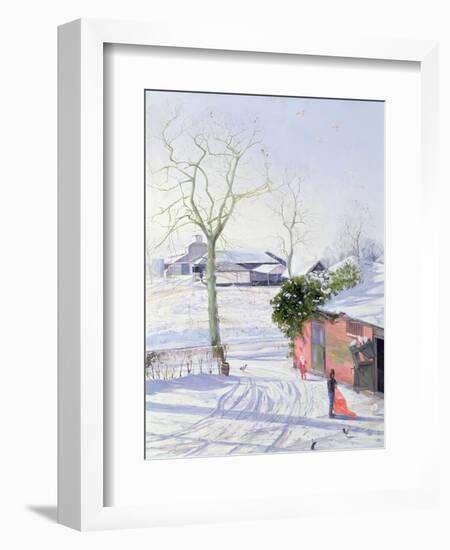 Winter Sheds-Timothy Easton-Framed Giclee Print