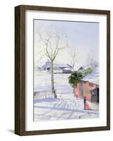 Winter Sheds-Timothy Easton-Framed Giclee Print