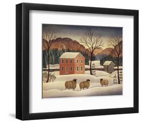 Winter Sheep II-Diane Ulmer Pedersen-Framed Art Print