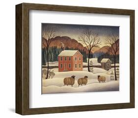 Winter Sheep II-Diane Ulmer Pedersen-Framed Art Print