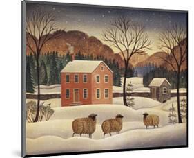 Winter Sheep II-Diane Ulmer Pedersen-Mounted Giclee Print