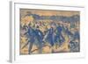 Winter skaters in Central Park, New York-Winslow Homer-Framed Giclee Print