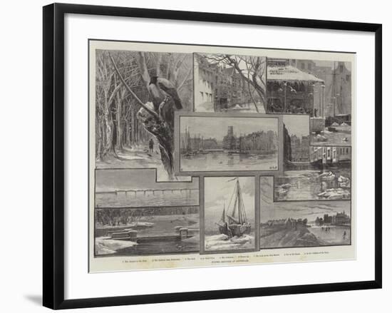 Winter Sketches at Rotterdam-Charles Whymper-Framed Giclee Print