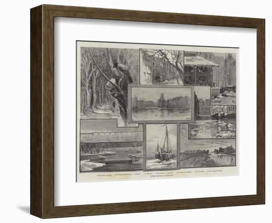 Winter Sketches at Rotterdam-Charles Whymper-Framed Giclee Print