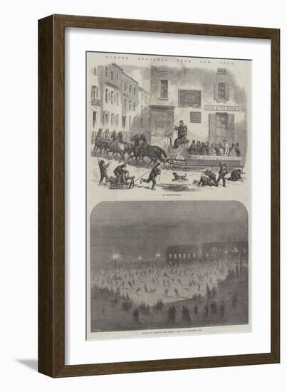 Winter Sketches from New York-null-Framed Giclee Print