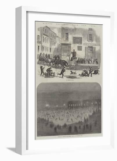 Winter Sketches from New York-null-Framed Giclee Print