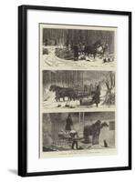 Winter Sketches on a Canadian Farm-Samuel Edmund Waller-Framed Giclee Print