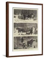 Winter Sketches on a Canadian Farm-Samuel Edmund Waller-Framed Giclee Print