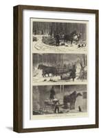 Winter Sketches on a Canadian Farm-Samuel Edmund Waller-Framed Giclee Print