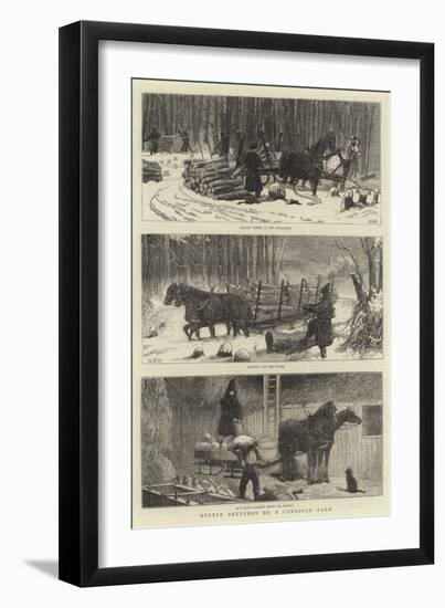 Winter Sketches on a Canadian Farm-Samuel Edmund Waller-Framed Giclee Print