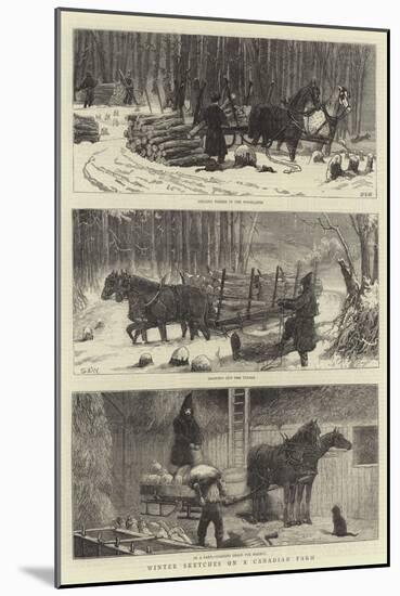 Winter Sketches on a Canadian Farm-Samuel Edmund Waller-Mounted Giclee Print