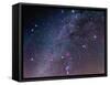 Winter Sky Panorama with Various Deep Sky Objects-null-Framed Stretched Canvas