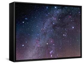Winter Sky Panorama with Various Deep Sky Objects-null-Framed Stretched Canvas