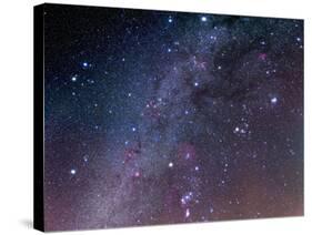 Winter Sky Panorama with Various Deep Sky Objects-null-Stretched Canvas