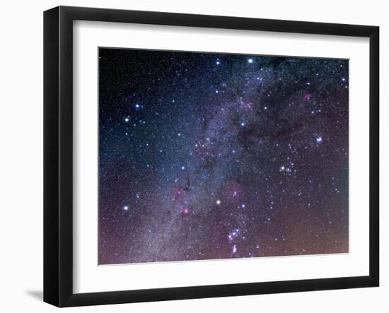 Winter Sky Panorama with Various Deep Sky Objects-null-Framed Photographic Print