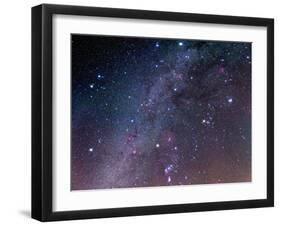 Winter Sky Panorama with Various Deep Sky Objects-null-Framed Photographic Print