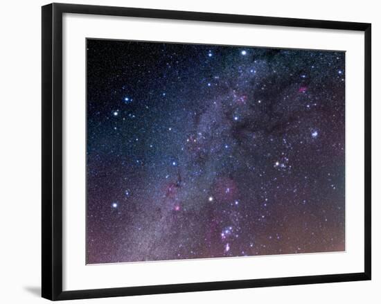 Winter Sky Panorama with Various Deep Sky Objects-null-Framed Photographic Print