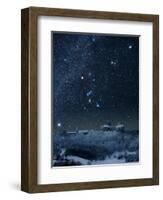 Winter Sky with Orion Constellation-Eckhard Slawik-Framed Premium Photographic Print