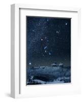 Winter Sky with Orion Constellation-Eckhard Slawik-Framed Premium Photographic Print