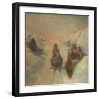 Winter, Sledge Driving-Konstantin Konstantinovich Pervukhin-Framed Giclee Print