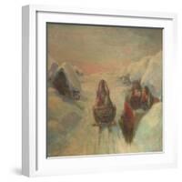 Winter, Sledge Driving-Konstantin Konstantinovich Pervukhin-Framed Giclee Print