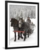 Winter Sleigh Ride, Lake Louise, Alberta, Canada-Cindy Miller Hopkins-Framed Photographic Print