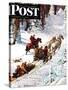 "Winter Sleigh Ride," Saturday Evening Post Cover, December 17, 1949-John Clymer-Stretched Canvas