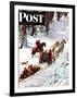 "Winter Sleigh Ride," Saturday Evening Post Cover, December 17, 1949-John Clymer-Framed Giclee Print