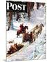 "Winter Sleigh Ride," Saturday Evening Post Cover, December 17, 1949-John Clymer-Mounted Giclee Print