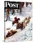 "Winter Sleigh Ride," Saturday Evening Post Cover, December 17, 1949-John Clymer-Stretched Canvas