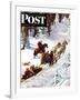 "Winter Sleigh Ride," Saturday Evening Post Cover, December 17, 1949-John Clymer-Framed Giclee Print