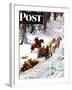 "Winter Sleigh Ride," Saturday Evening Post Cover, December 17, 1949-John Clymer-Framed Giclee Print