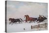 Winter Sleigh-Cornelius Krieghoff-Stretched Canvas