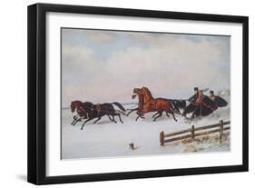 Winter Sleigh-Cornelius Krieghoff-Framed Giclee Print