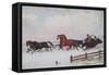 Winter Sleigh-Cornelius Krieghoff-Framed Stretched Canvas