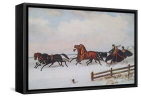 Winter Sleigh-Cornelius Krieghoff-Framed Stretched Canvas